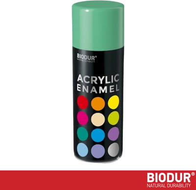 BIODUR Acrylverf - Mintgroen RAL 6029 – 400 ML – Spuitbus Hoogglans Lak – UV en Weerbestendig - Sneldrogende Spuitverf - Voor Binnen en Buiten
