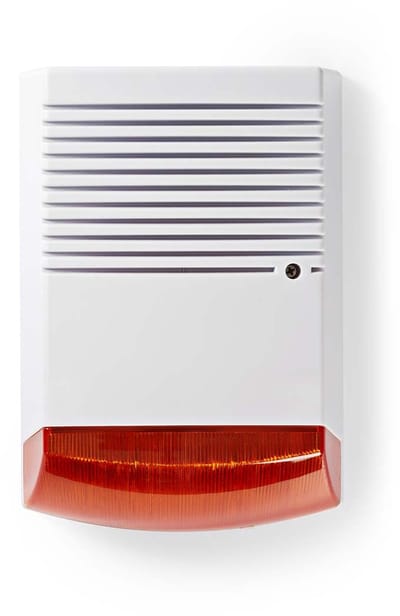 Nedis Dummy Beveiligingsalarm - IP44 - Batterij Gevoed - Buiten - Oranje / Wit