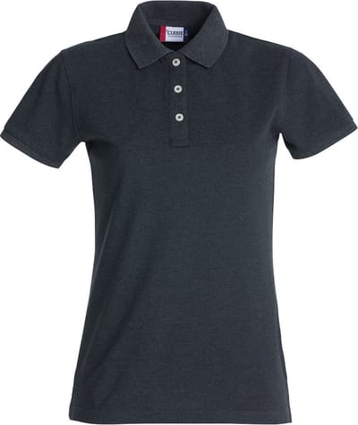 Clique Stretch Premium Polo Women 028241 - Antraciet Melange - S