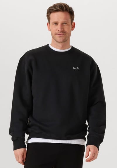 Forét Noon Sweatshirt Truien & Vesten Heren - Sweater - Hoodie - Vest- Zwart - Maat M