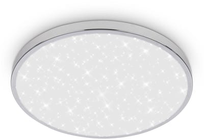 BRILONER Tak - LED Badkamer Plafondlamp – badkamerverlichting – spatwaterdicht – sterrenhemel effect – neutraal wit licht – Ø33 cm