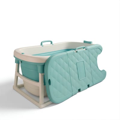 SP® Opvouwbaar Bad - 180L Capaciteit - Zitbad - Inklapbaar Bad - Blauw - 138cm x 62cm x 52cm