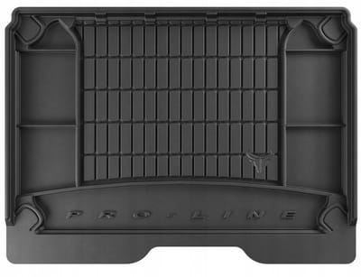 FROGUM TM Kofferbakmat - Geschikt voor CITROEN BERLINGO II MULTISPACE (2008-2018) - Dubbele achterdeuren - TPE Rubber - Zwart