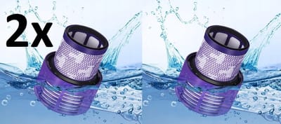 2 x WASBAAR FILTER vervanging VOOR DYSON STOFZUIGER : Cyclone series V10 Total Clean V10 Absolute V10 Animal V10 Animal Pro V10 Motorhead SV12 - Vervanging voor de originele DYSON 969082-01. Een vervanging die net zo goed is als het origineel.