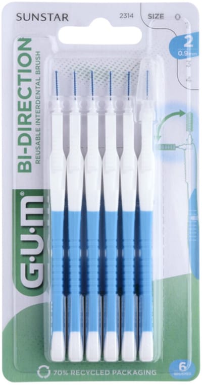 GUM Bi-Directions 0.9 mm - 8 x 6 stuks - Voordeelverpakking
