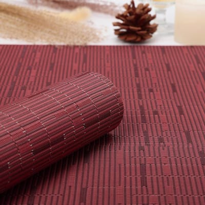 Tafelloper - Modern PVC Afwasbaar - Voor Buiten - Rood