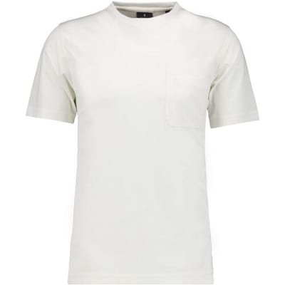 Ragman T-Shirt Softknit Uni Easy Care Round Neck Breast Pocket Ecru / male