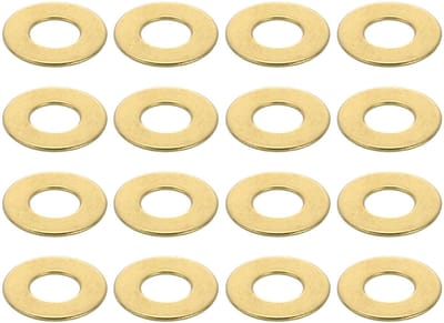 100 stuks messing platte afdichtingen, M4 x 9 x 0,5 mm messing sluitringen, afdichtringen voor schroeven, bouten, machinereparatie, buitenbouw