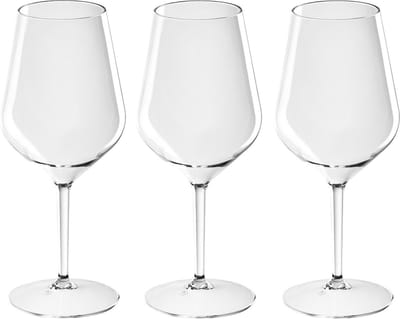Santex Wijnglas - onbreekbaar kunststof - 12x - 47 cl - 470 ml - witte en rode wijn glazen