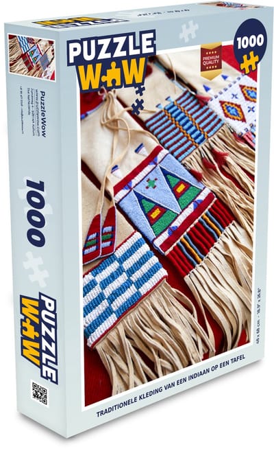 Puzzel Traditionele kleding van een indiaan op een tafel - Legpuzzel - Puzzel 1000 stukjes volwassenen
