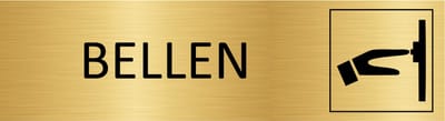 CombiCraft deurbordje Bellen in goud met tape - 165 x 45 mm