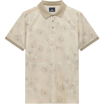 State of Art Poloshirt Pique Polo Met Bloemenprint 46416434 1416 Mannen Maat - M