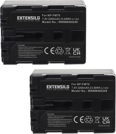 Camera Accu Set - Reserve Batterij - Fotografie - Hoge Capaciteit 3200mAh - 74V - Zwart