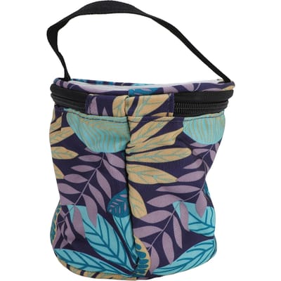 Sac de Rangement pour Fil Portable Crochet Tricot Compact Porte-Organisateur Fournitures de Couture S avec Trou gray