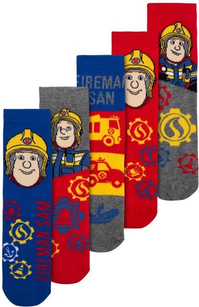 Brandweerman Sam Sokken - 5 Paar - Maat 31/34
