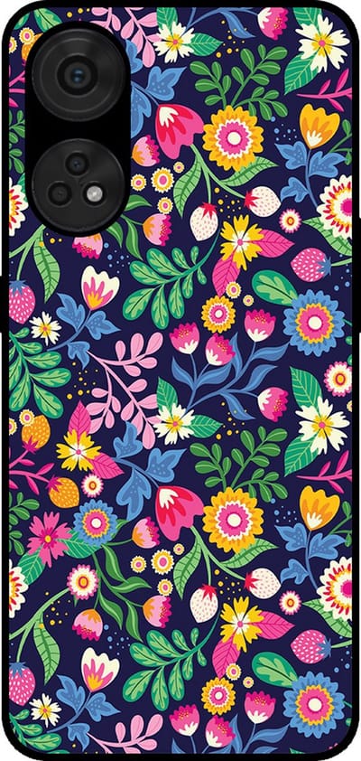 Smartphonica Telefoonhoesje Geschikt voor Oppo Reno8T 4G met bloemen opdruk - TPU backcover case flower design geschikt voor Oppo Reno8T 4G