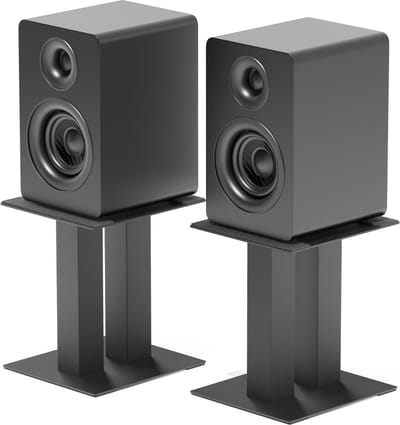 Desktop Speaker Statieven van Metaal met Vibration Absorptie, Geschikt voor Computer en Boekenplank, Tot 13kg Draagvermogen, Ideaal voor Geluidskwaliteit en Stabiliteit