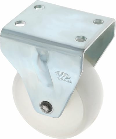 AMIG bokwiel/transportwiel - D40mm - polyamide - 30kg draagvermogen - wit