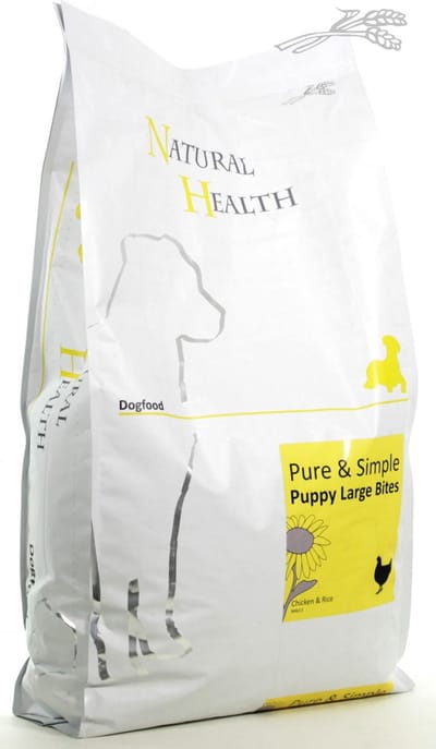 Natural Health hondenvoer Puppy Large Bite Kip 7,5 kg - Hond