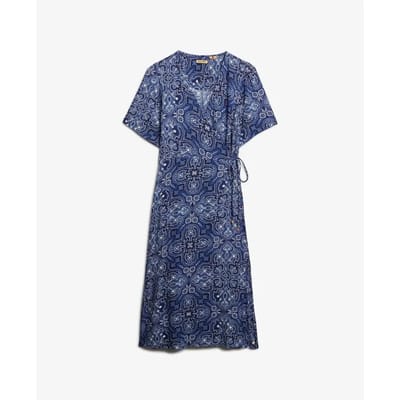 Superdry - Midi-wikkeljurk met print - Dames - Jurken