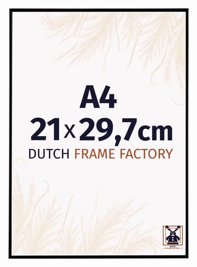 Fotolijst A4 21x29,7 cm - Kunststof - Zwart Mat - Easy