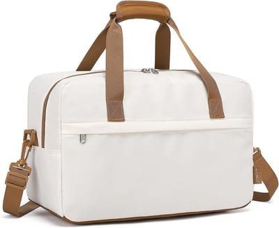 Handbagage Tas Unisex Weekender voor Vliegtuigen - Beige/Bruin (40x20x25cm)