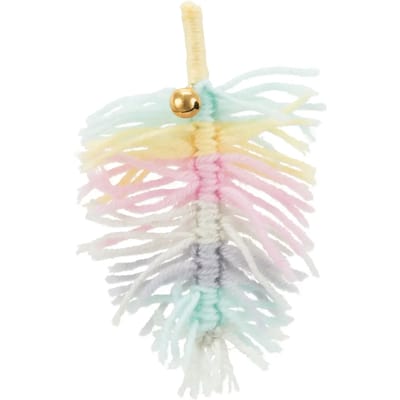 Set van 4 kattenspeeltjes - veer met polyester belletje Trixie