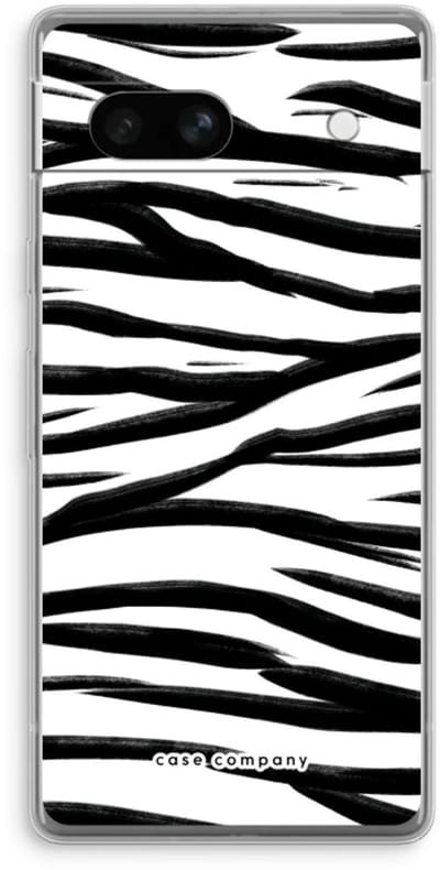 Case Company® - Hoesje geschikt voor Google Pixel 7A hoesje - Zebra pattern - Soft Cover Telefoonhoesje - Bescherming aan alle Kanten en Schermrand