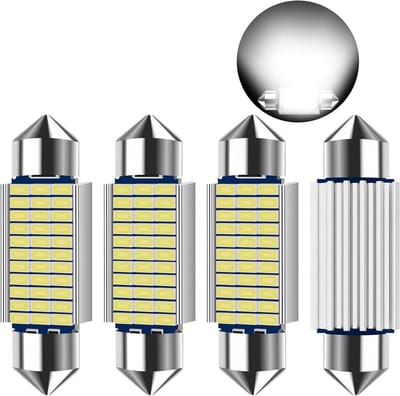 4x C5W LED Lamp 42mm Festoon Dome Kentekenplaat Verlichting 12V Wit