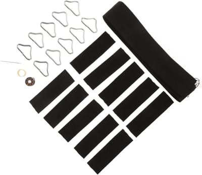 Trampoline Reparatieset - Bevestigingsmateriaal - Veilig Spel - Driehoekige Ringen - 10 Stuks - Zwart