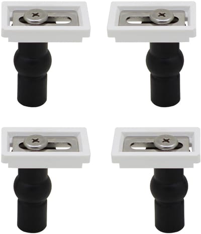 Universele Toiletbril Schroeven Set met Softclose Demper en Bevestigingsmaterialen Kunststof