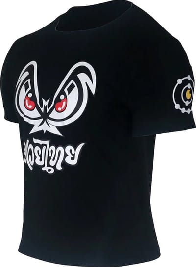 Fluory Bad Eyes Muay Thai Kickboks T-Shirt Zwart - XS