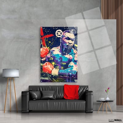 Luxe Plexiglas Schilderij Mike Tyson | 40x60 | Woonkamer | Slaapkamer | Kantoor | Muziek | Design | Art | Modern | ** 5MM DIK**