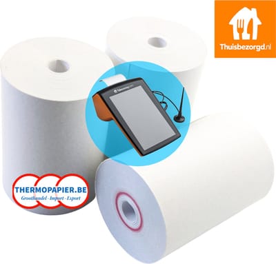 57 x 47 x 12MM Thermische Rollen voor Thuisbezorg Printer - Speciaal voor Thuisbezorgd GPRS Printer