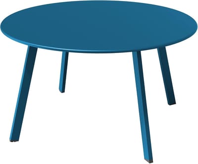 Ronde Salontafel voor Buiten en Binnen - 70cm - Leuke en Moderne Bijzettafel in Peacokblauw
