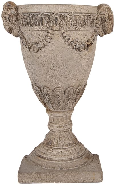 Keramiek Bloempot voor Binnen – Beige – Rustieke Pot – 29x11x44 cm – Keramiek