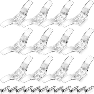 Koord veiligheidsgordijn trekkoord - 12 stuks - Koordknoppen - Plastic - Gordijn Kettingverbinder - Inclusief Schroeven - Rolgordijn - Gordijnketting - Voor Verticale Vouwgordijnen,Ball Chain Cord Control Rolgordijn - 5.5*1.1CM - Transparent