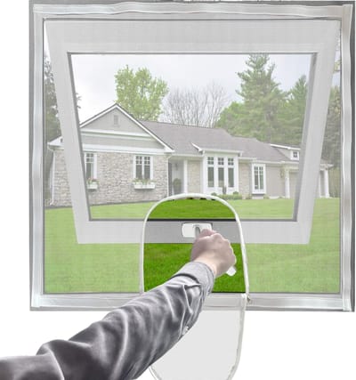 Raamhor Met Ritsopening - 120x120 cm Glasvezel - Houdt Muggen & Insecten Buiten - Wit