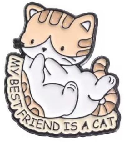 Pin Broche - enamel pin - kledingspeld - Cat bestfriend