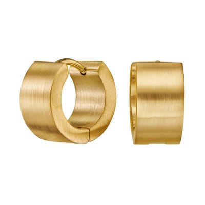 Traveller Oorringen - Mat Goud - Unisex - Ring - Edelstaal - Ø 14 mm - Oorstekers - 166362