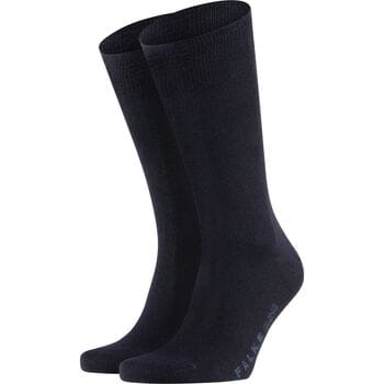 FALKE Swing 2-Pack eenkleurig katoen multipack sokken heren blauw - maat 39-42