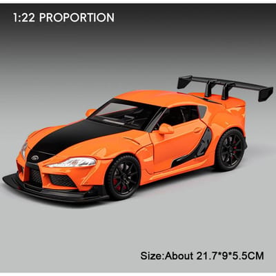 1:22 Supra Hellcat Model Speelgoed Supercars Legering Diecast Geluid Licht Deuren Geopend Terugtrekken Verfijnd Interieur Voor Kind Educatief Vermaak