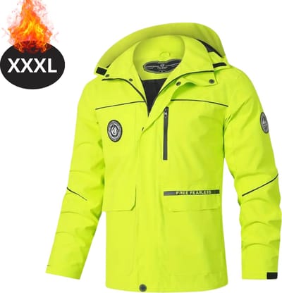 Bovista Windjas Voor Heren - Parka - Lente & Herfst - Jas - Volwassen - Windjack - Windbreaker - Outdoor - Buiten - Fluoriserend Groen - Maat XXXL