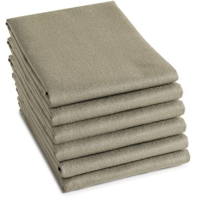 DDDDD Theedoek Logo Taupe - 6 stuks