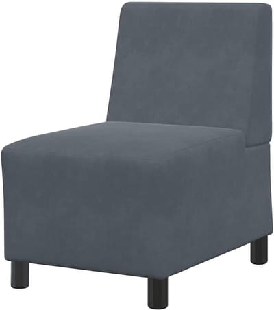 Modulaire bank - Zitmeubel - Woonkamer Ontspanning - Fluwelen stof - 55 cm breed - Donkergrijs