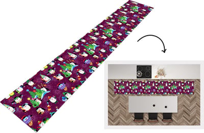 Keukenloper - Loper keuken - Pinguïn - Kerstmis - Vuurwerk - Winter - Design - 300x50 cm - Keukenloper vinyl