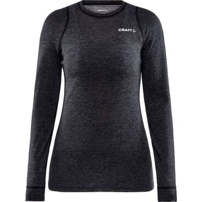 Craft - Core Wool Merino LS Tee - Thermoshirt - Dames - Zwart - L