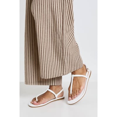 boohoo Dames Slingback Teensandalen Met Teenpost | Wit | Maat: 39