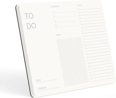 To Do Planner - Muismat Schrijfblok - 22x16cm - 50 vellen ecopapier - Gelijmd