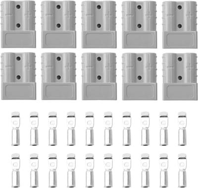 EGoods - Set van 10 DC Power Connectors 50A 12/24V 6AWG - Tweepolig, Met Koperen Contact, Stroomaansluiting